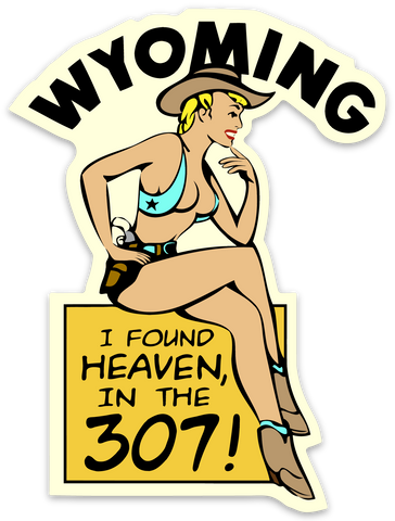 307 Vintage Cowgirl Heaven Decal
