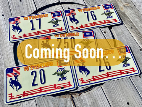 ‘307 Wyomerican Souvenir Wyo License Plates America’s 250th (COMING 3/07/26)