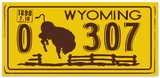 307 "1983" License Plate Decal