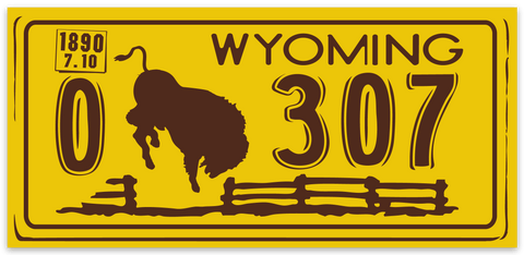 307 "1983" License Plate Decal