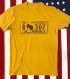 307 "1983" License Plate/Welcome to Wyoming T Shirt