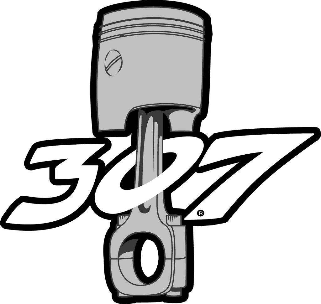 307 Engine Sticker 307 Piston Decal – 307 Clothing