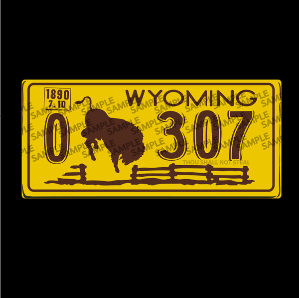 307 "1983" License Plate Decal