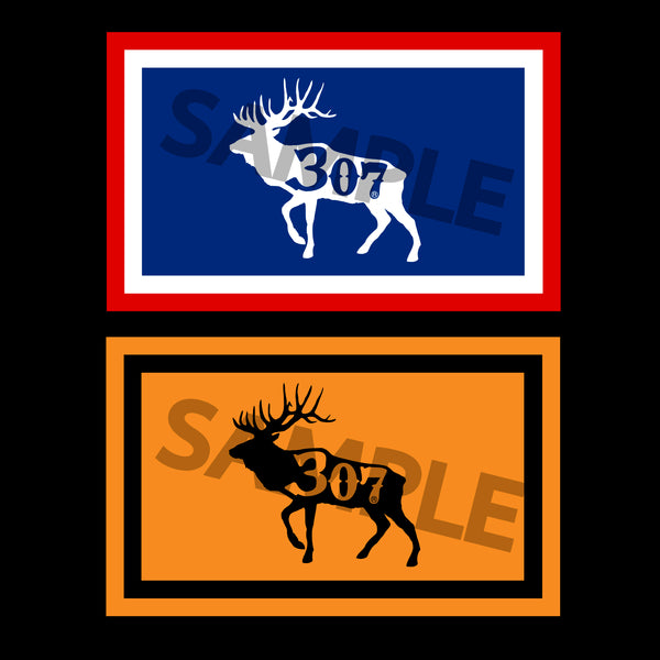 307 Elk Flag Decals