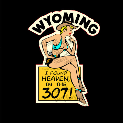 307 Vintage Cowgirl Heaven Decal